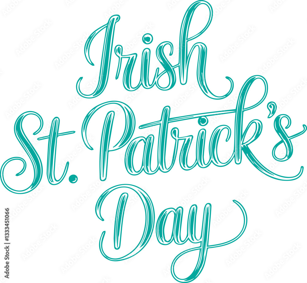 Obraz premium Irish St. Patrick's Day Calligraphy.