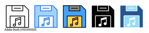 Floppy Disk Icon Set Multiple Style Collection