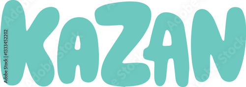 Kazan City Name Typography.