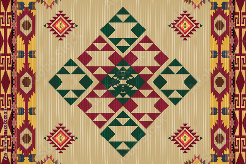 Southwestern Style - The geometric southwestern Aztec pattern makes a statement with rich colors that are easy to coordinate with a range of decor styles.