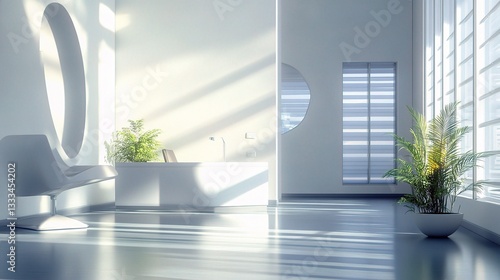 Modern Doctor Office Interior with Clean Lines and Natural Light