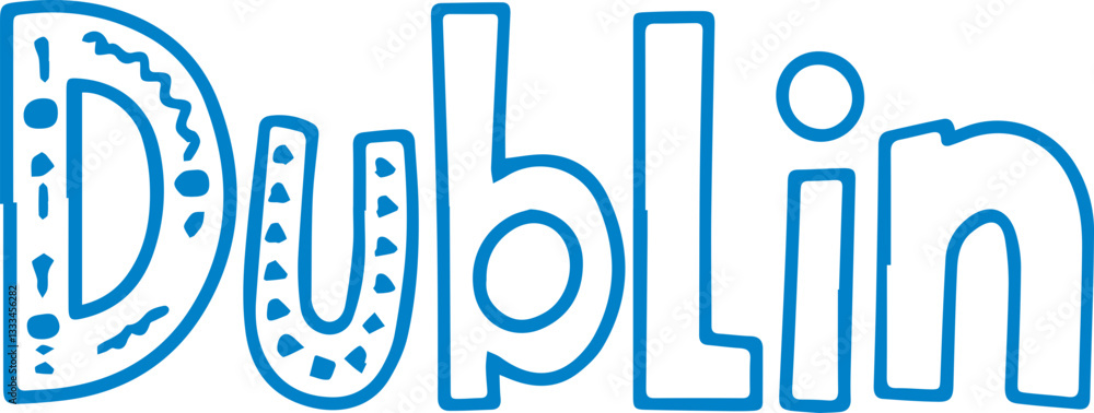 Fototapeta premium Dublin City Sticker.