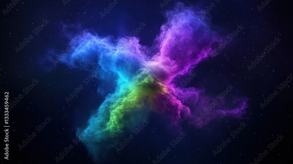 Cosmic Symphony: An ethereal nebula of vibrant colors dances across a canvas of the cosmos. Capturing the boundless beauty and mystery of deep space, a spectacle of purples, blues. Cosmic Symphony: An ethereal nebula of vibrant colors dances across a canvas of the cosmos. Capturing the boundless beauty and mystery of deep space, a spectacle of purples, blues.