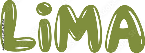 Lima City Name Sticker.