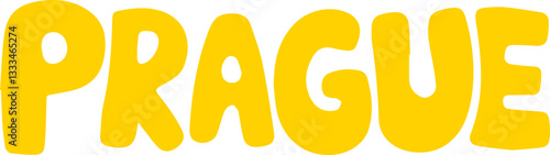 Prague City Text Graphic.