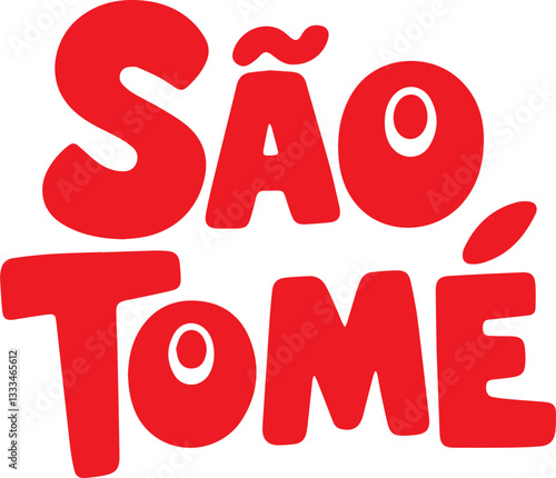 São Tomé Island Typography.