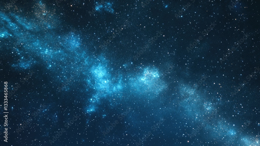 Fototapeta premium A mesmerizing nightscape with dazzling stars scattered across a vast cosmic expanse, capturing the beauty and clarity of the universe