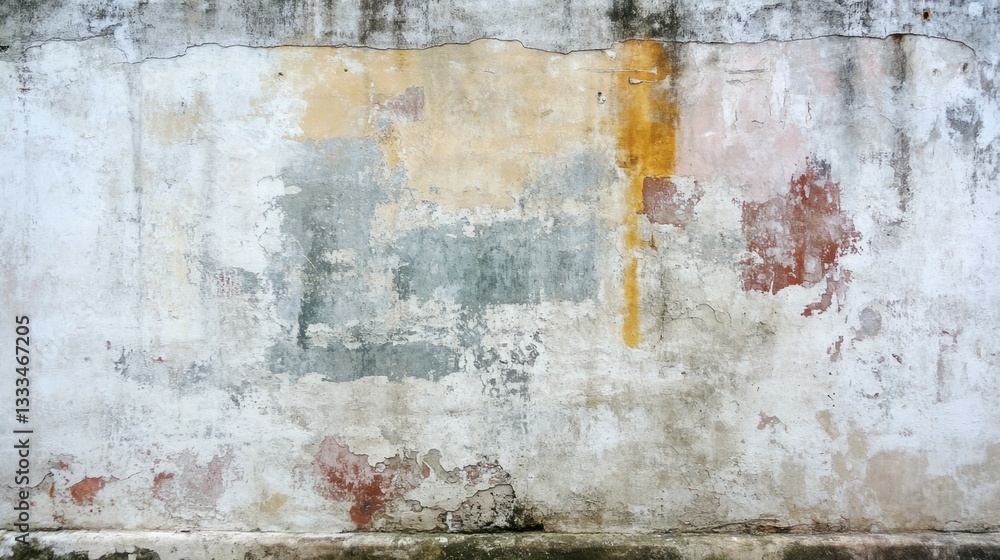 Obraz premium Texture of a grungy white concrete wall as a background or wallpaper