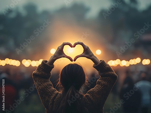 Festival Love: Hands forming heart shape.
