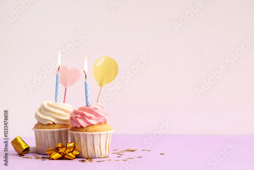 Sweet Birthday cupcakes wit...