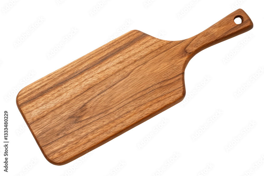 Fototapeta premium Wooden serving board isolated with transparent background