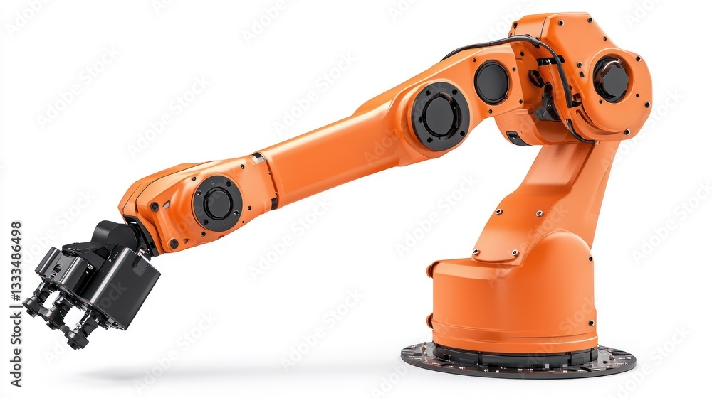 Orange Industrial Robotic Arm: Automation Technology Orange Industrial Robotic Arm: Automation Technology