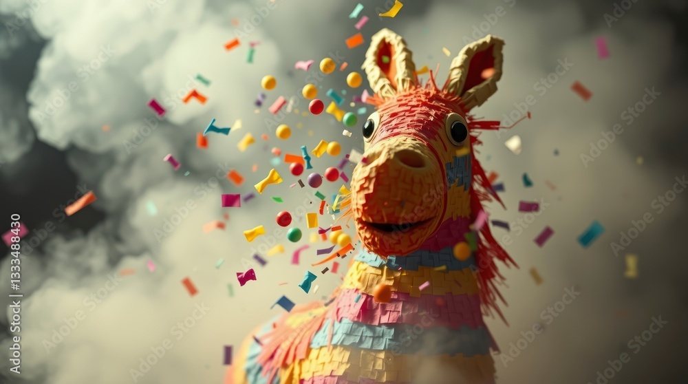 Exploding Pinata Horse Festive Party Celebration Exploding Pinata Horse Festive Party Celebration