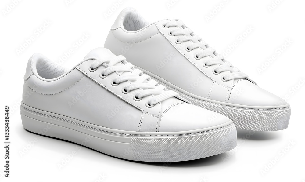 White Leather Platform Sneakers White Leather Platform Sneakers