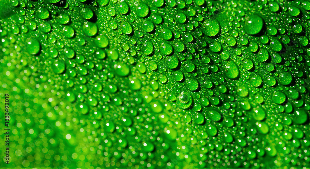 Green leaf with water drops, selective focus with shallow depth of field. Green leaf with water drops, selective focus with shallow depth of field.