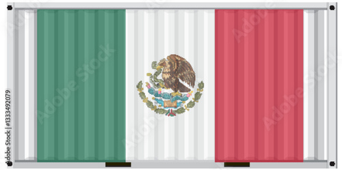 Mexican Flag on Shipping Container