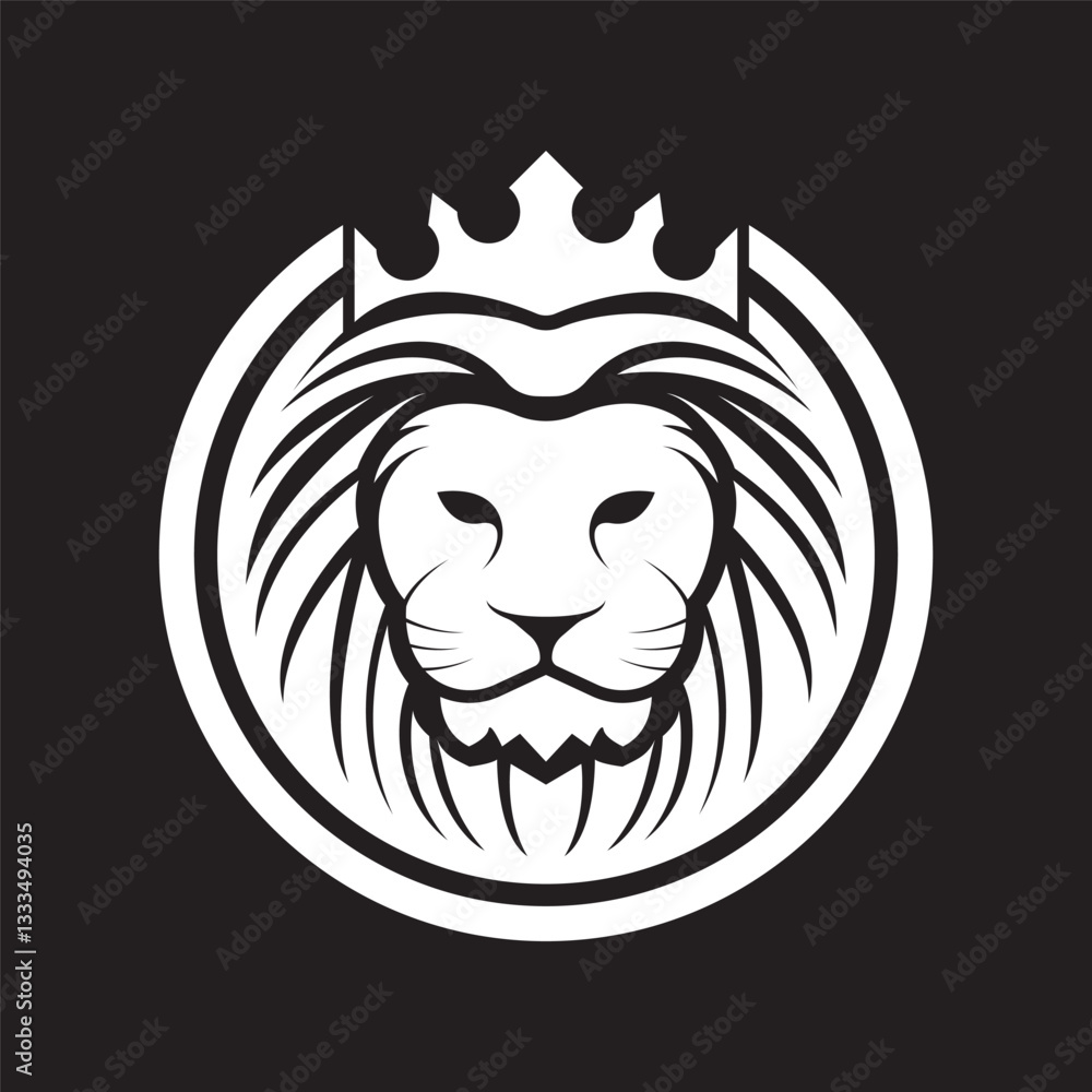 Obraz premium Lion head vector logo design