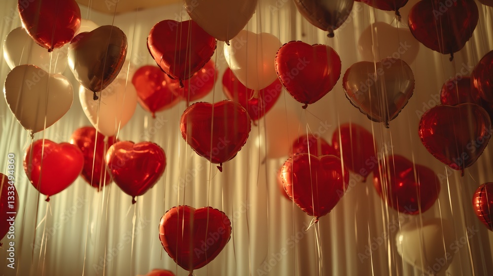 Fototapeta premium Heart Balloons Decoration