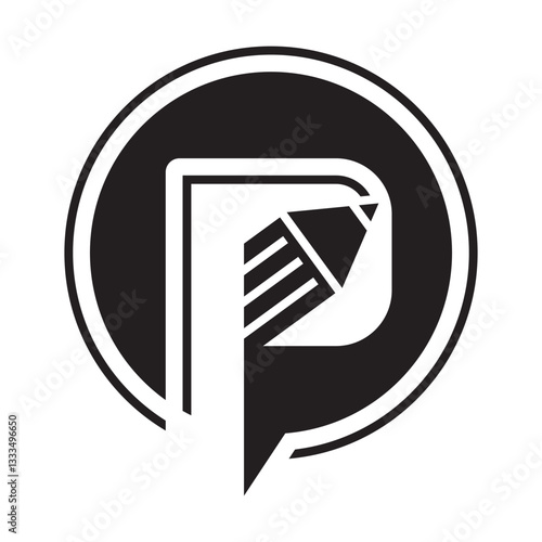 Letter P and Pencil 