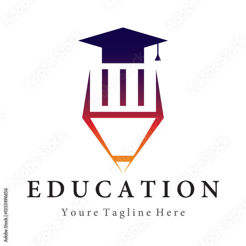 Education vector logo design