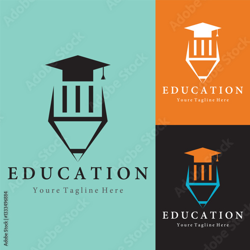 Education vector logo design