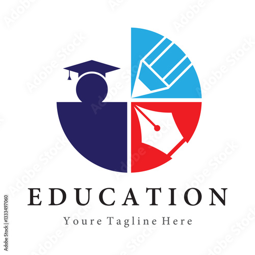 Education vector logo design