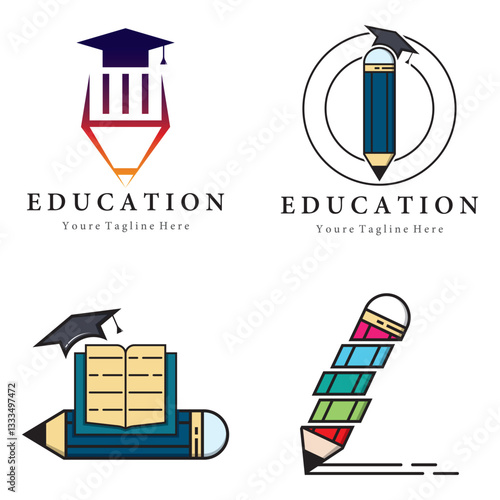 Education vector logo design