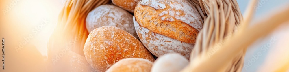 Artisanal Bread Renaissance Golden-Crusted Sourdough Loaves in Rustic Woven Baskets - Culinary Heritage Meets Gourmet Travel Storytelling Artisanal Bread Renaissance Golden-Crusted Sourdough Loaves in Rustic Woven Baskets - Culinary Heritage Meets Gourmet Travel Storytelling