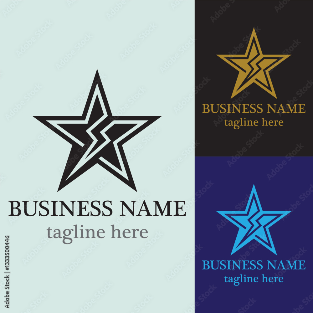 Star Electric Vector Logo Design Star Electric Vector Logo Design