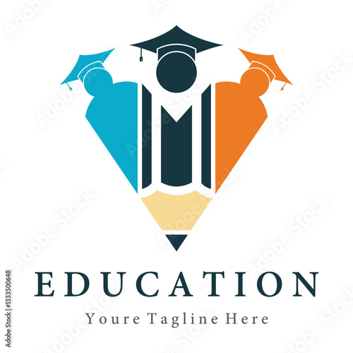 Education vector logo design