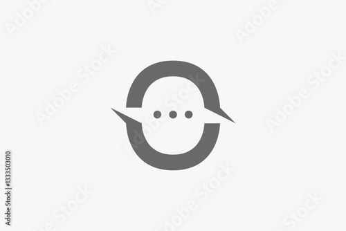 Bild auf Leinwand chatting box symetric modern logo