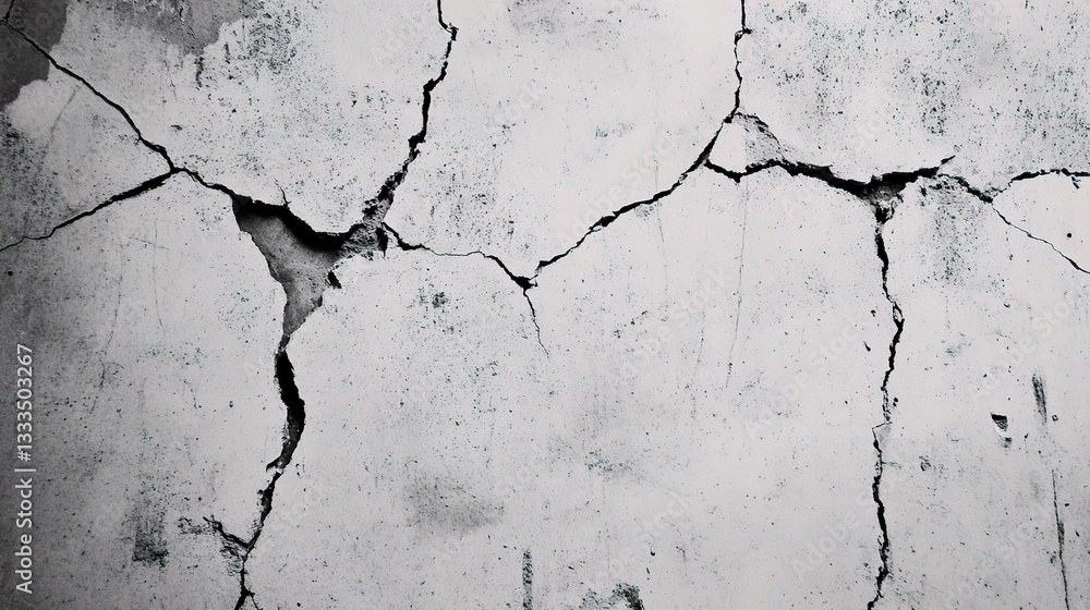 Obraz premium Urban Grunge Wall with Cracked Rough Textures in Concrete Setting