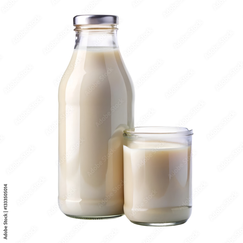 Bottle of cow's milk isolated on transparent background
Bottle of cow's milk isolated on transparent background