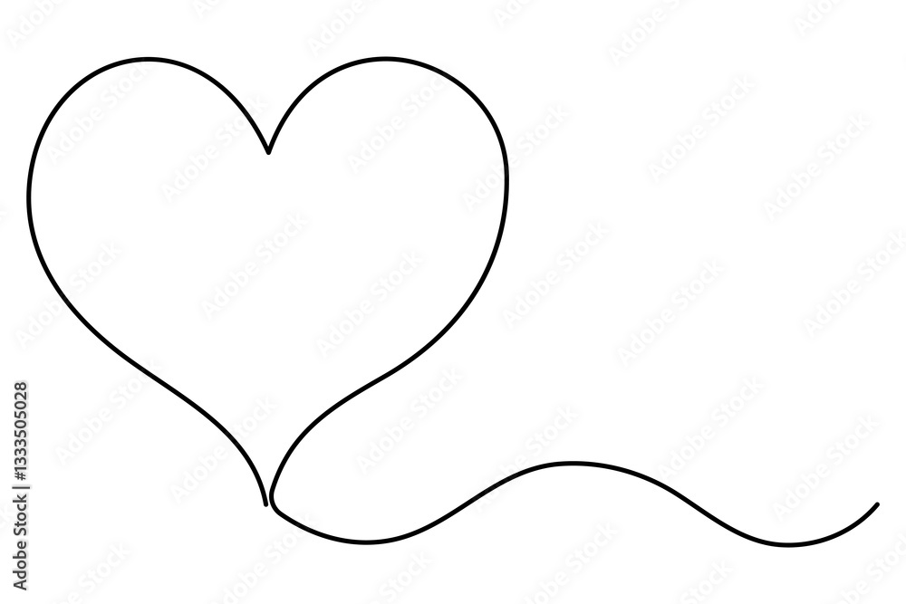 Heart continuous single line art drawing. Hand drawn doodle heart outline vector illustration
Heart continuous single line art drawing. Hand drawn doodle heart outline vector illustration