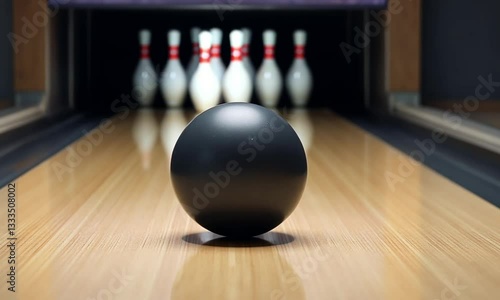 Bowling Ball and Pins Scene