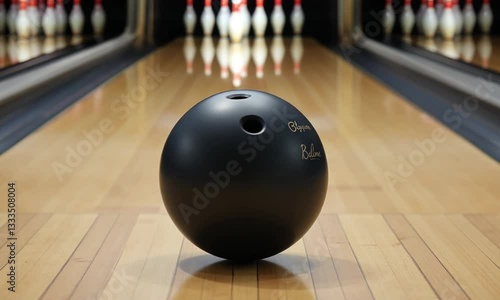 Bowling Ball and Pins Scene