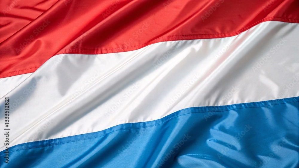 Fototapeta premium Netherlands Flag with Red, White, and Blue Stripes – Symbol of Dutch National Identity and Heritage