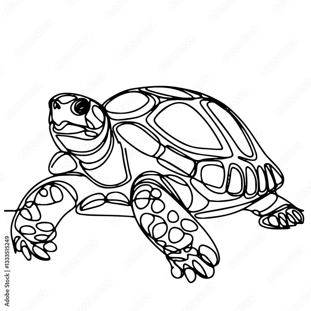 Fototapeta premium illustration of a tortoise