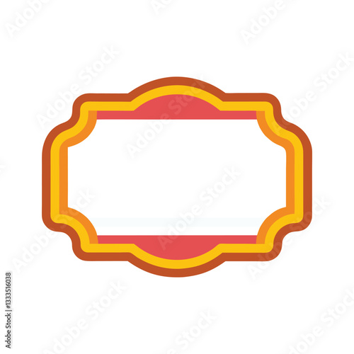 Vintage-style decorative label with a colorful striped pattern. retro  t-shirt design. 