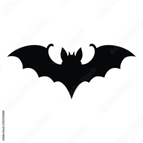 Wallpaper Mural Halloween Bat Silhouette, Vector, Icon, Logo, White Background. Torontodigital.ca
