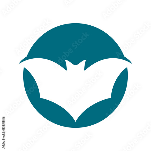 flying bat logo design flapping wings