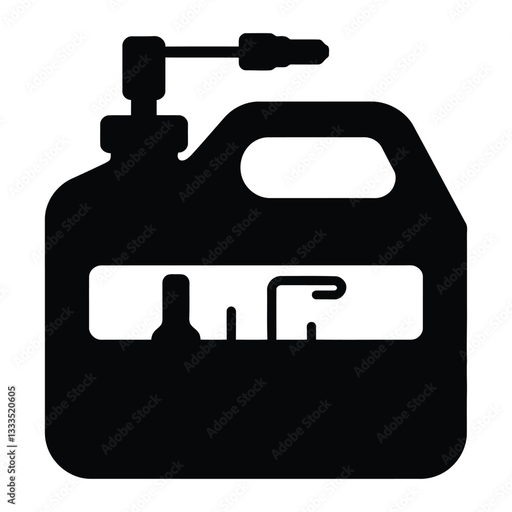 Fluid Top-up Silhouette, Vector, Icon, Logo, White Background. Fluid Top-up Silhouette, Vector, Icon, Logo, White Background.