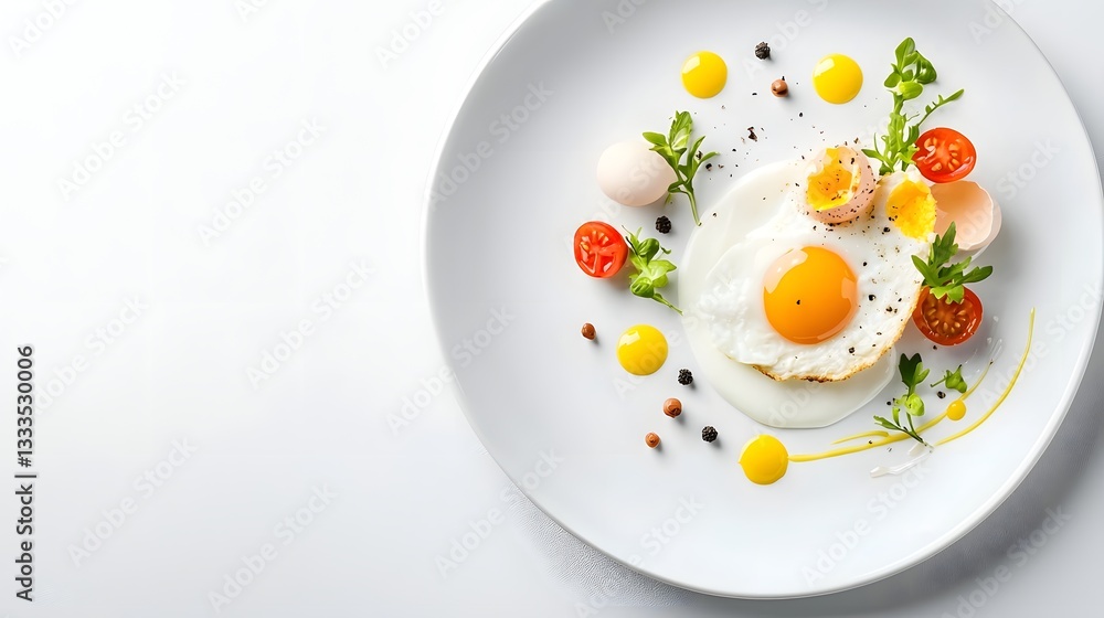 Expertly Crafted Molecular Gastronomy Dish Highlighting the Refined Elegance and Artful Presentation of Eggs as the Main Ingredient for an Unforgettable Culinary Experience Expertly Crafted Molecular Gastronomy Dish Highlighting the Refined Elegance and Artful Presentation of Eggs as the Main Ingredient for an Unforgettable Culinary Experience