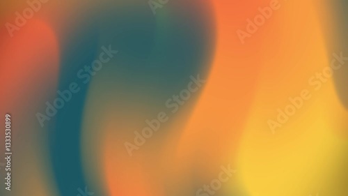 Abstract Warm Hues: A Study in Orange, Yellow, and Teal