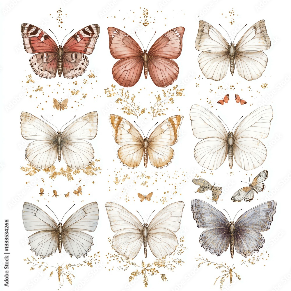 artistic butterfly A stunning collection of various butterflies showcasing unique colors and patterns, symbolizing beauty and transformation in nature. artistic butterfly A stunning collection of various butterflies showcasing unique colors and patterns, symbolizing beauty and transformation in nature.