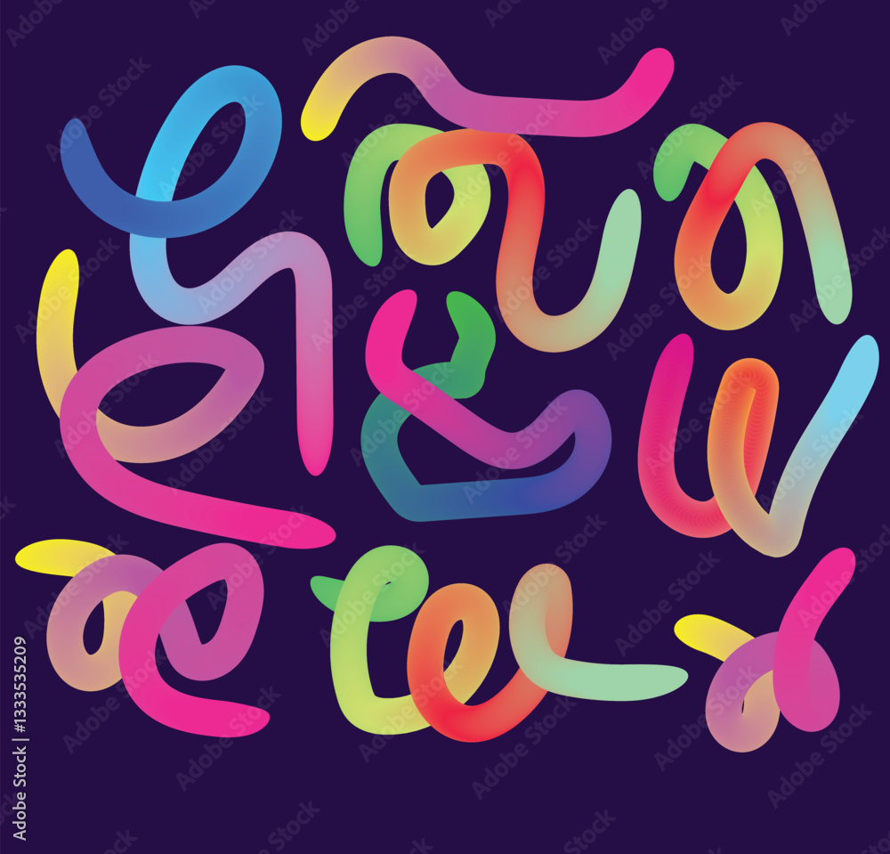 Fototapeta premium Rainbow Gradient colour vector art Print