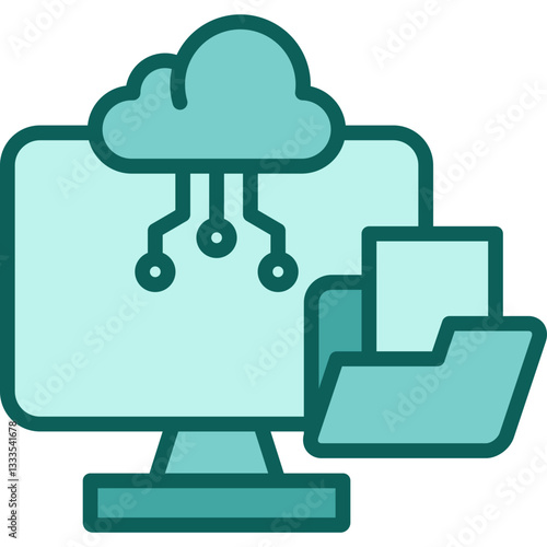 Cloud Computing solid icon