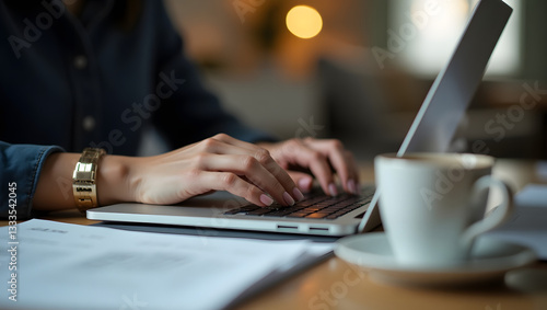 businessman working on laptop computer