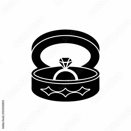 creative details Engagement Ring Icon vector illustration  