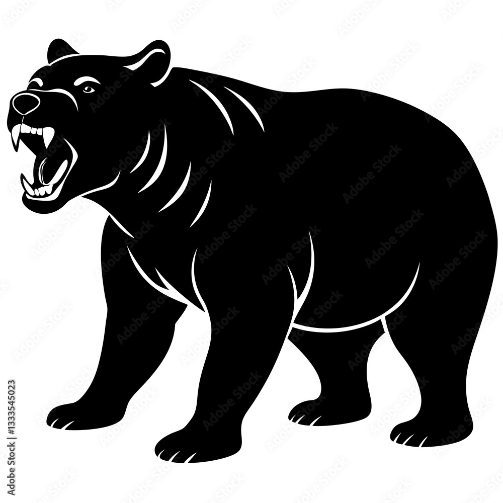 vector illustration of a bear vector illustration of a bear